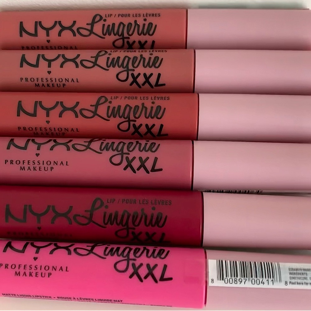 6 NYX LINGERIE XXL Matte Liquid Lipstick:NYX Cosmetics NWT  $7ea or 6/$30!